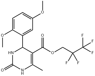 2,2,3,3,3-pentafluoropropyl 4-(2,5-dimethoxyphenyl)-6-methyl-2-oxo-1,2,3,4-tetrahydropyrimidine-5-carboxylate Structure