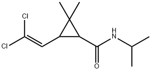 3-(2,2-dichlorovinyl)-N-isopropyl-2,2-dimethylcyclopropane-1-carboxamide Struktur