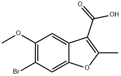 6-bromo-5-methoxy-2-methylbenzofuran-3-carboxylic acid Structure
