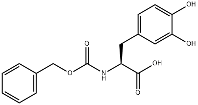 N-カルボベンゾキシ-3,4-ジヒドロキシ-L-フェニルアラニン 化学構造式
