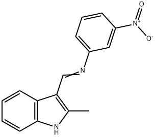 N-[(2-methyl-1H-indol-3-yl)methylene]-3-nitroaniline Structure