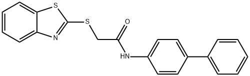 N-([1,1-biphenyl]-4-yl)-2-(benzo[d]thiazol-2-ylthio)acetamide Structure