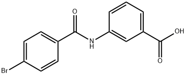 3-{[(4-bromophenyl)carbonyl]amino}benzoic acid Structure