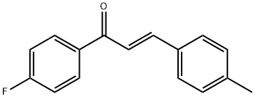 (2E)-1-(4-フルオロフェニル)-3-(4-メチルフェニル)プロプ-2-エン-1-オン 化学構造式