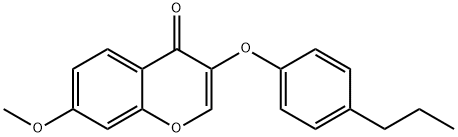 7-methoxy-3-(4-propylphenoxy)-4H-chromen-4-one 化学構造式