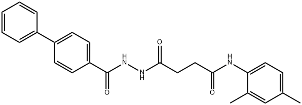 4-[2-(4-biphenylylcarbonyl)hydrazino]-N-(2,4-dimethylphenyl)-4-oxobutanamide,315670-47-4,结构式
