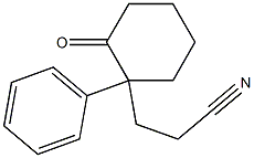 Cyclohexanepropanenitrile,2-oxo-1-phenyl- Structure