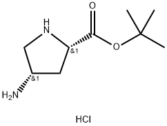 (4S)-4-amino- L-Proline 1,1-dimethylethyl ester, dihydrochloride Structure