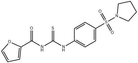 N-[(4-pyrrolidin-1-ylsulfonylphenyl)carbamothioyl]furan-2-carboxamide Structure