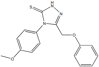 4-(4-methoxyphenyl)-3-(phenoxymethyl)-1H-1,2,4-triazole-5-thione 化学構造式