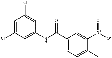 N-(3,5-dichlorophenyl)-4-methyl-3-nitrobenzamide Struktur