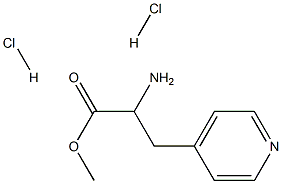 B-(4-吡啶基)-DL-丙氨酸甲酯二盐酸盐, 33560-89-3, 结构式