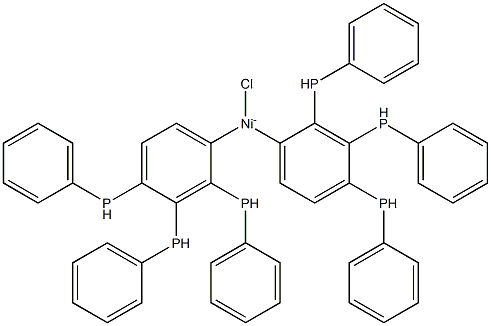 Chlorobis(triphenylphosphino)phenylnickel(II) Struktur
