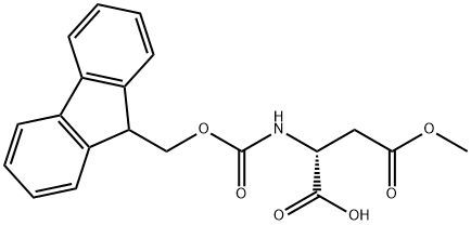 FMOC-D-天冬氨酸 4-甲酯,339056-21-2,结构式