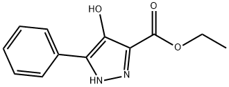 4-Hydroxy-5-phenyl-1H-pyrazole-3-carboxylic acid ethyl ester,34035-06-8,结构式