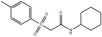 N-cyclohexyl-2-(4-methylphenyl)sulfonylacetamide Struktur