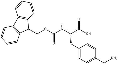 N-Fmoc-L-4-aminomethylPhenylalanine 化学構造式