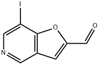 7-碘呋喃并[3,2-C]吡啶-2-甲醛, 342601-33-6, 结构式
