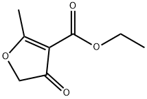 3-Furancarboxylic acid, 4,5-dihydro-2-methyl-4-oxo-, ethyl ester Struktur