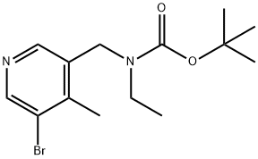 tert-butyl ((5-bromo-4-methylpyridin-3-yl)methyl)(ethyl)carbamate Structure