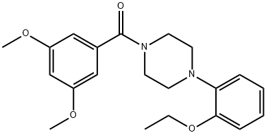 (3,5-dimethoxyphenyl)-[4-(2-ethoxyphenyl)piperazin-1-yl]methanone Structure