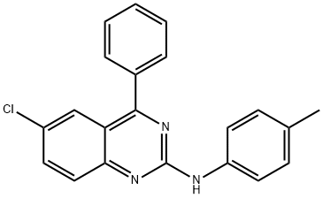 6-chloro-4-phenyl-N-(p-tolyl)quinazolin-2-amine Struktur