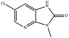 6-クロロ-3-メチル-1H-イミダゾ[4,5-B]ピリジン-2(3H)-オン 化学構造式