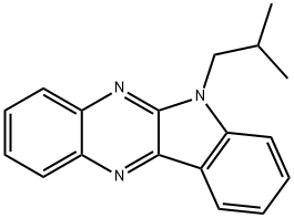 6-isobutyl-6H-indolo[2,3-b]quinoxaline Struktur