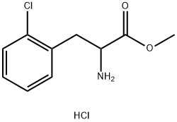 DL-2-氯苯丙氨酸甲酯盐酸盐, 37844-15-8, 结构式