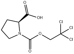 ((2,2,2-三氯乙氧基)羰基)-L-脯氨酸,37888-34-9,结构式