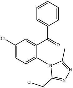 37945-07-6 (5-氯-2-(3-(氯甲基)-5-甲基-4H-1,2,4-三唑-4-基)苯基)(苯基)甲酮