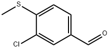 3-クロロ-4-(メチルチオ)ベンズアルデヒド 化学構造式