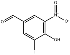 4-hydroxy-3-iodo-5-nitrobenzaldehyde Struktur