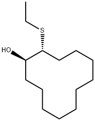 (1R,2R)-2-(Ethylthio)cyclododecanol 化学構造式
