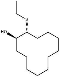 (1R,2R)-2-(Ethylthio)cyclododecanol 结构式