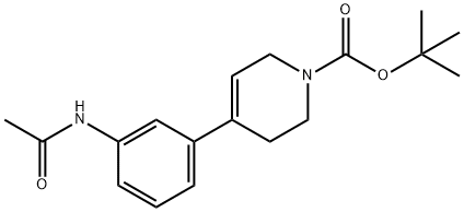 1(2H)-Pyridinecarboxylic acid, 4-[3-(acetylamino)phenyl]-3,6-dihydro-, 1,1-dimethylethyl ester Structure