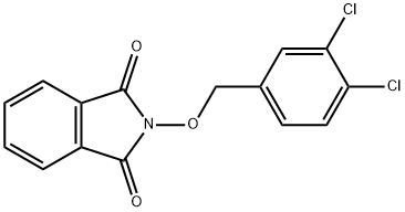 2-[(3,4-dichlorophenyl)methoxy]-2,3-dihydro-1H-isoindole-1,3-dione 化学構造式