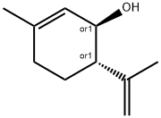 2-Cyclohexen-1-ol, 3-methyl-6-(1-methylethenyl)-, trans- 化学構造式
