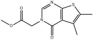 methyl 2-(5,6-dimethyl-4-oxothieno[2,3-d]pyrimidin-3(4H)-yl)acetate Structure