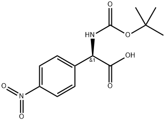 N-BOC-R-4-硝基苯甘氨酸, 40512-41-2, 结构式