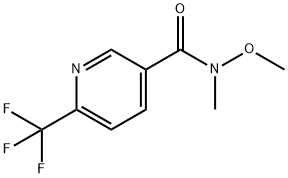 N-メトキシ-N-メチル-6-(トリフルオロメチル)ニコチンアミド 化学構造式