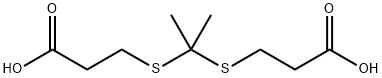 Propanoic acid, 3,3'-[(1-methylethylidene)bis(thio)]bis- Structure