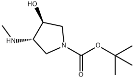 (3S,4S)-叔丁基3-羟基-4-(甲氨基)吡咯烷-1-羧酸酯, 429673-81-4, 结构式