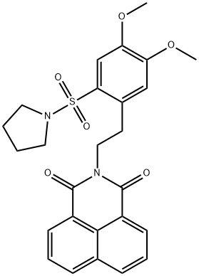 2-(4,5-dimethoxy-2-(pyrrolidin-1-ylsulfonyl)phenethyl)-1H-benzo[de]isoquinoline-1,3(2H)-dione Structure