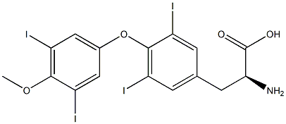 L-Tyrosine, O-(3,5-diiodo-4-methoxyphenyl)-3,5-diiodo- Structure