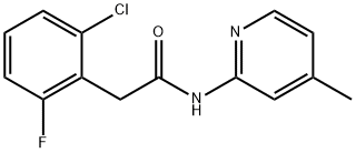 2-(2-chloro-6-fluorophenyl)-N-(4-methylpyridin-2-yl)acetamide Struktur