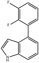 4-(2,3-DIFLUOROPHENYL)-1H-INDOLE, 442562-83-6, 结构式