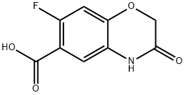 7-氟-3-氧代-3,4-二氢-2H-苯并[B][1,4]噁嗪-6-甲酸, 443955-36-0, 结构式