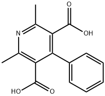 2,6-dimethyl-4-phenyl-pyridine-3,5-dicarboxylic acid Structure
