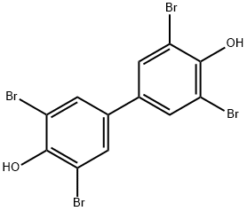 3,3',5,5'-tetrabromo-[1,1'-biphenyl]-4,4'-diol 化学構造式